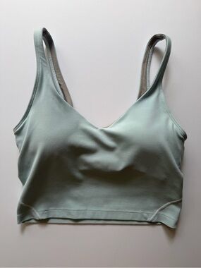 Lululemon Align Tank Sheer Blue Light Blue Built-In Bra Size 6
